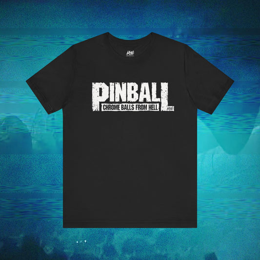 Pinball Chrome Balls From Hell - Premium Bella+Canvas Jersey Short Sleeve Tee